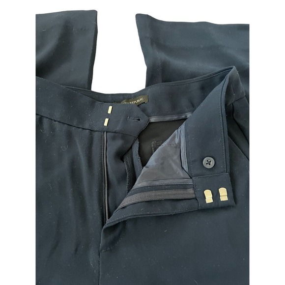 Banana Republic Pants Womens Size 8 Dress Blue Mid Rise Straight Leg Trousers - Picture 4 of 7